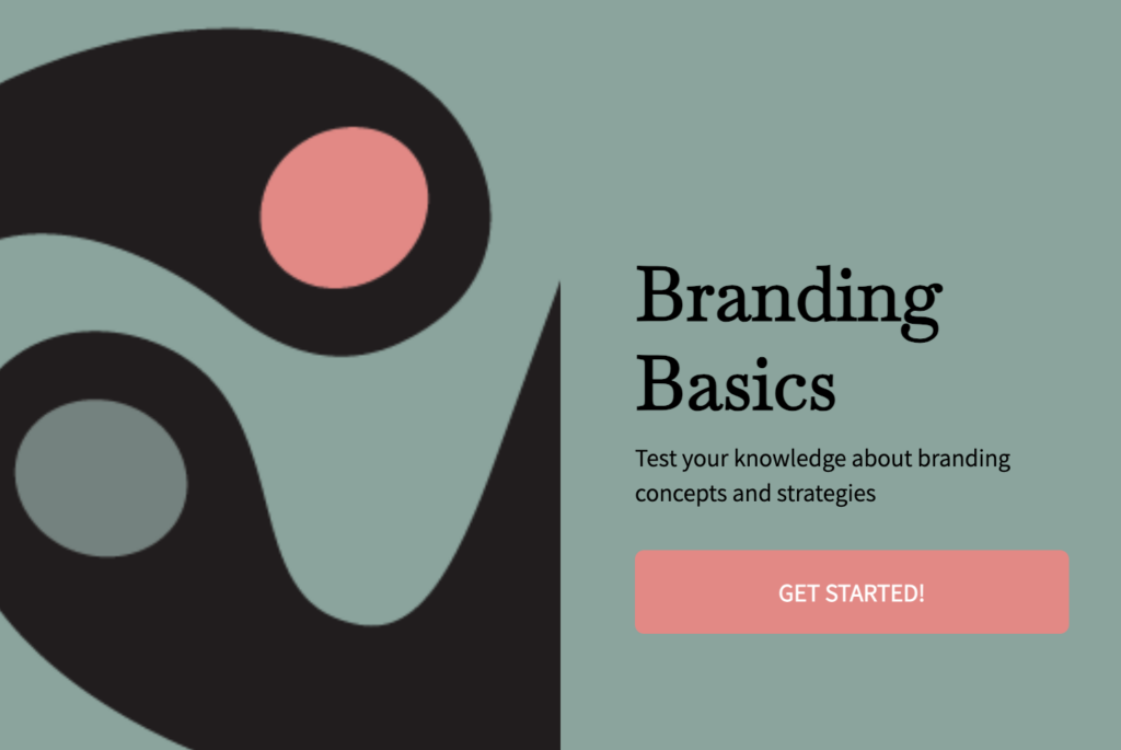 Branding quiz cover – test your logo, design, and identity knowledge.